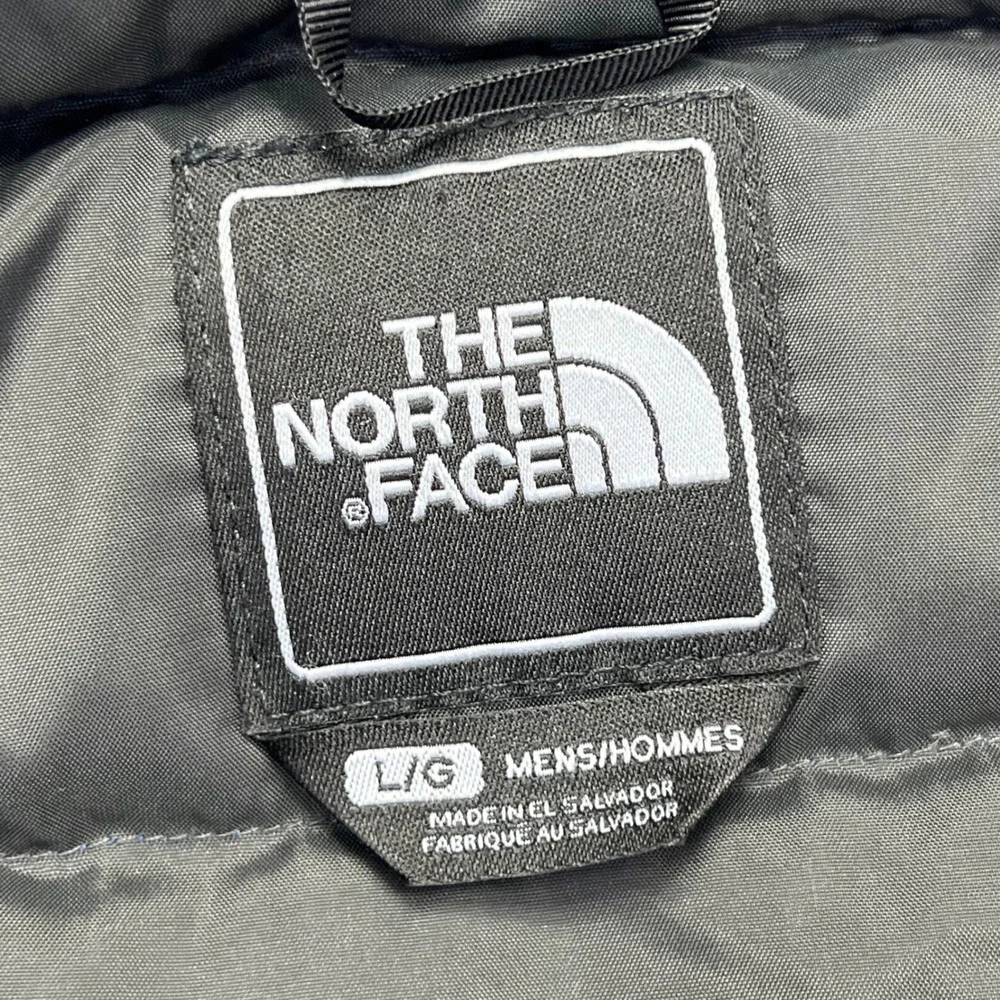 The North Face Jacket Mens Large Blue Grey 550 Down Polartec Fleece Denali